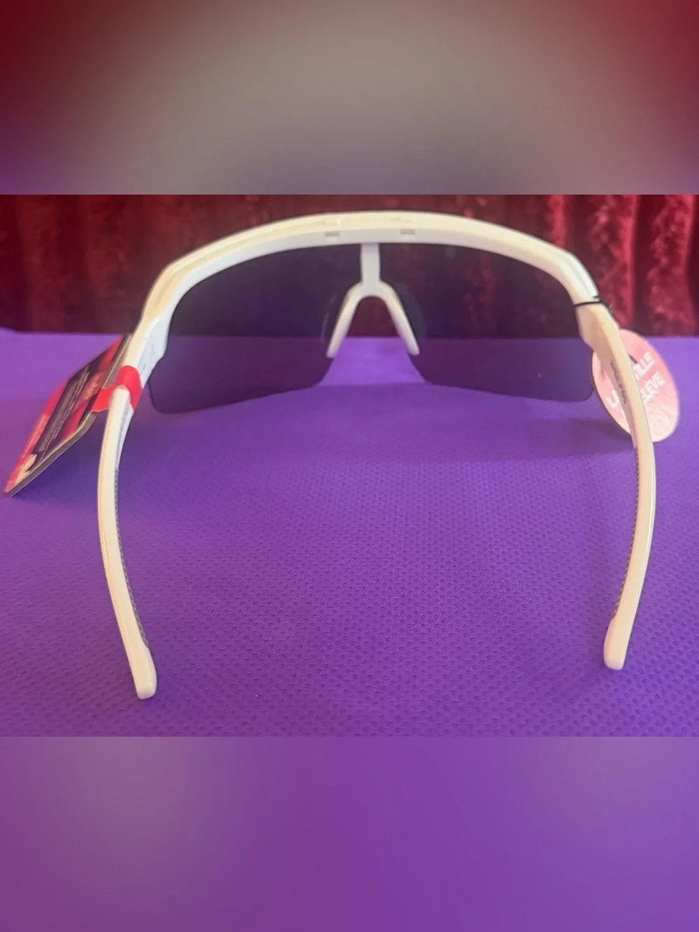 🕶️ Rawlings White Frame Blue Mirrored Flip-Up Visor Sunglasses